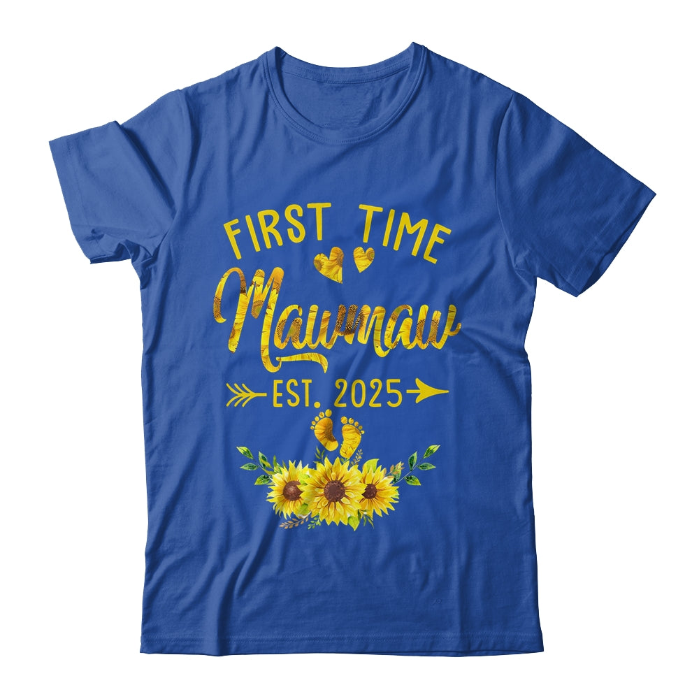 First Time Mawmaw Est 2025 Sunflower Promoted To Mawmaw Shirt & Tank Top | siriusteestore