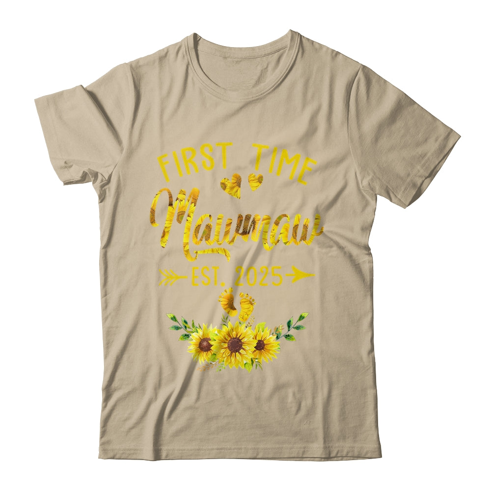 First Time Mawmaw Est 2025 Sunflower Promoted To Mawmaw Shirt & Tank Top | siriusteestore