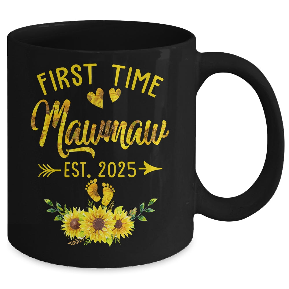 First Time Mawmaw Est 2025 Sunflower Promoted To Mawmaw Mug | siriusteestore