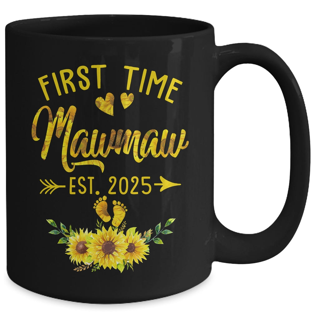 First Time Mawmaw Est 2025 Sunflower Promoted To Mawmaw Mug | siriusteestore