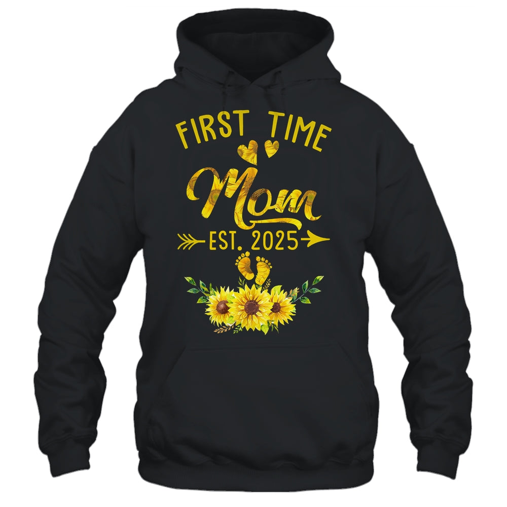 First Time Mom Est 2025 Sunflower Promoted To Mom Shirt & Tank Top | siriusteestore