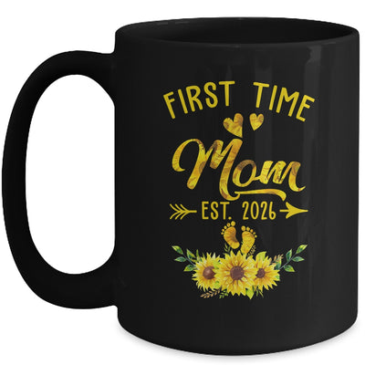 First Time Mom Est 2026 Sunflower Promoted To Mom Mug | siriusteestore