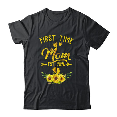 First Time Mom Est 2026 Sunflower Promoted To Mom Shirt & Tank Top | siriusteestore