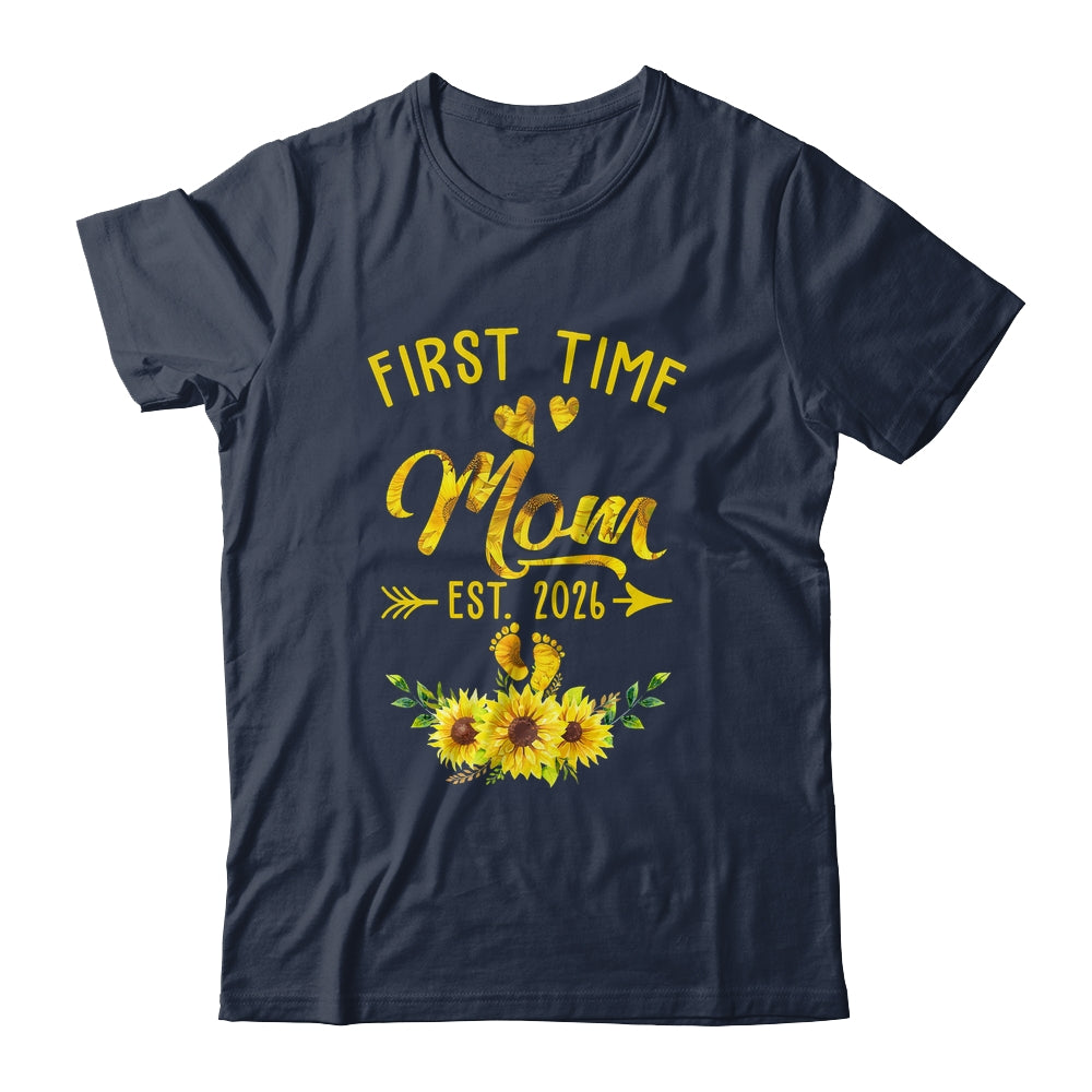 First Time Mom Est 2026 Sunflower Promoted To Mom Shirt & Tank Top | siriusteestore
