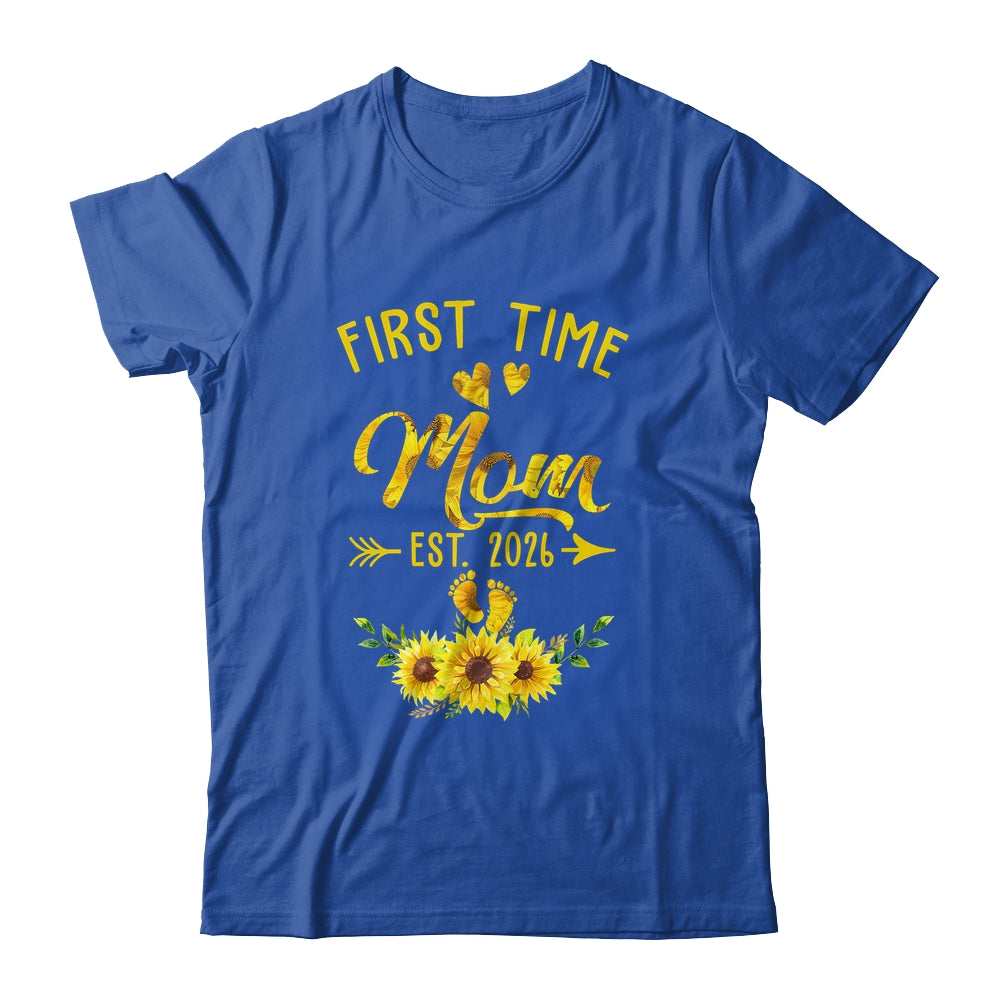 First Time Mom Est 2026 Sunflower Promoted To Mom Shirt & Tank Top | siriusteestore