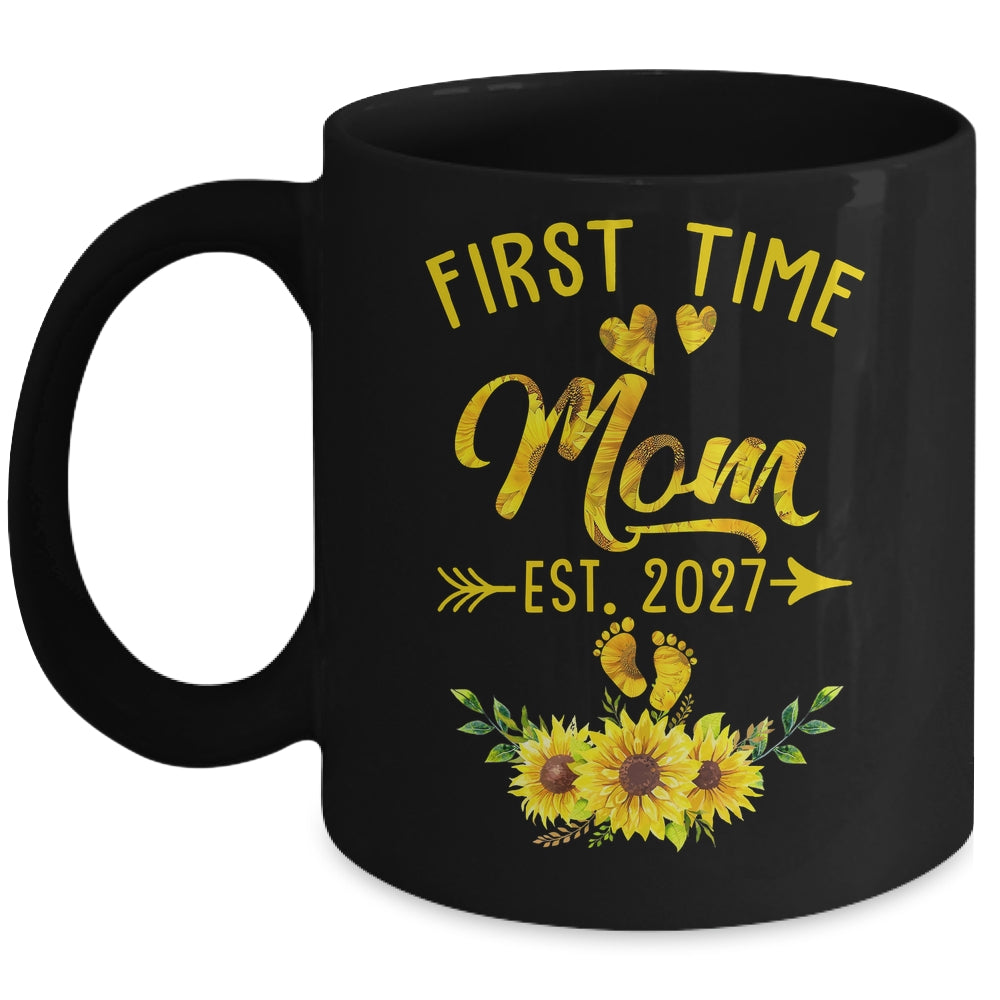 First Time Mom Est 2027 Sunflower Promoted To Mom Mug | siriusteestore