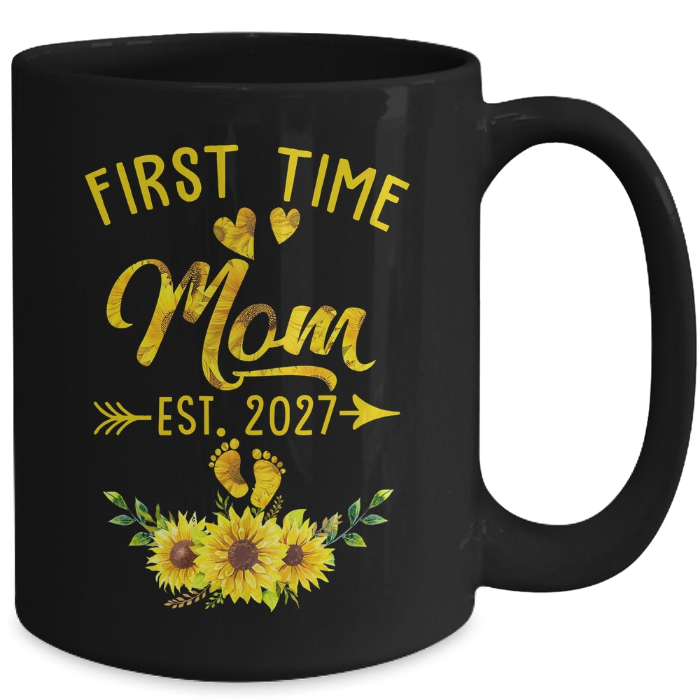 First Time Mom Est 2027 Sunflower Promoted To Mom Mug | siriusteestore