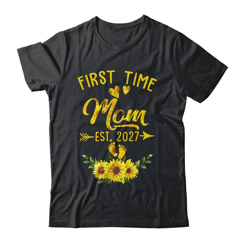 First Time Mom Est 2027 Sunflower Promoted To Mom Shirt & Tank Top | siriusteestore