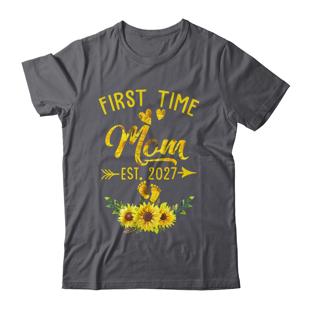 First Time Mom Est 2027 Sunflower Promoted To Mom Shirt & Tank Top | siriusteestore
