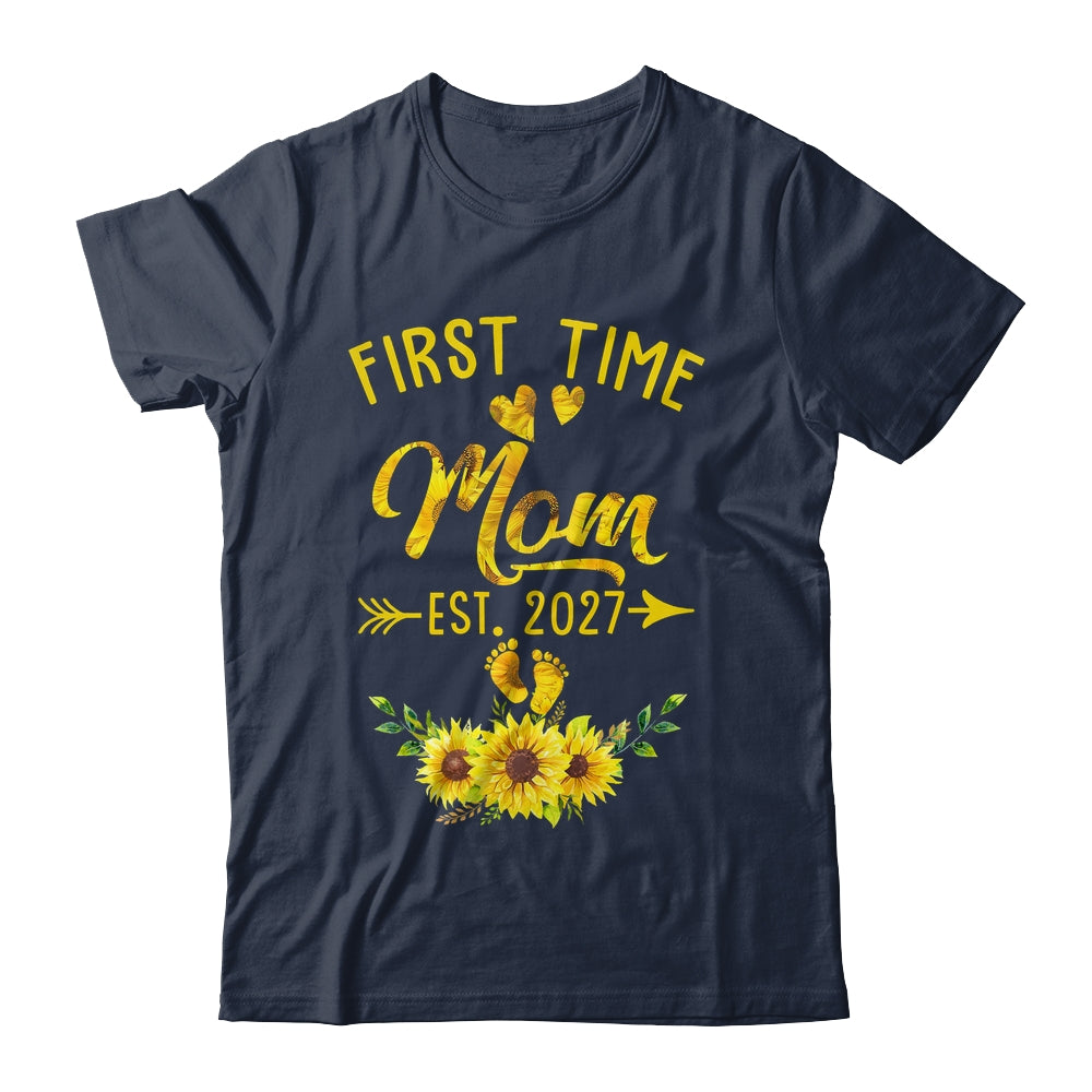 First Time Mom Est 2027 Sunflower Promoted To Mom Shirt & Tank Top | siriusteestore