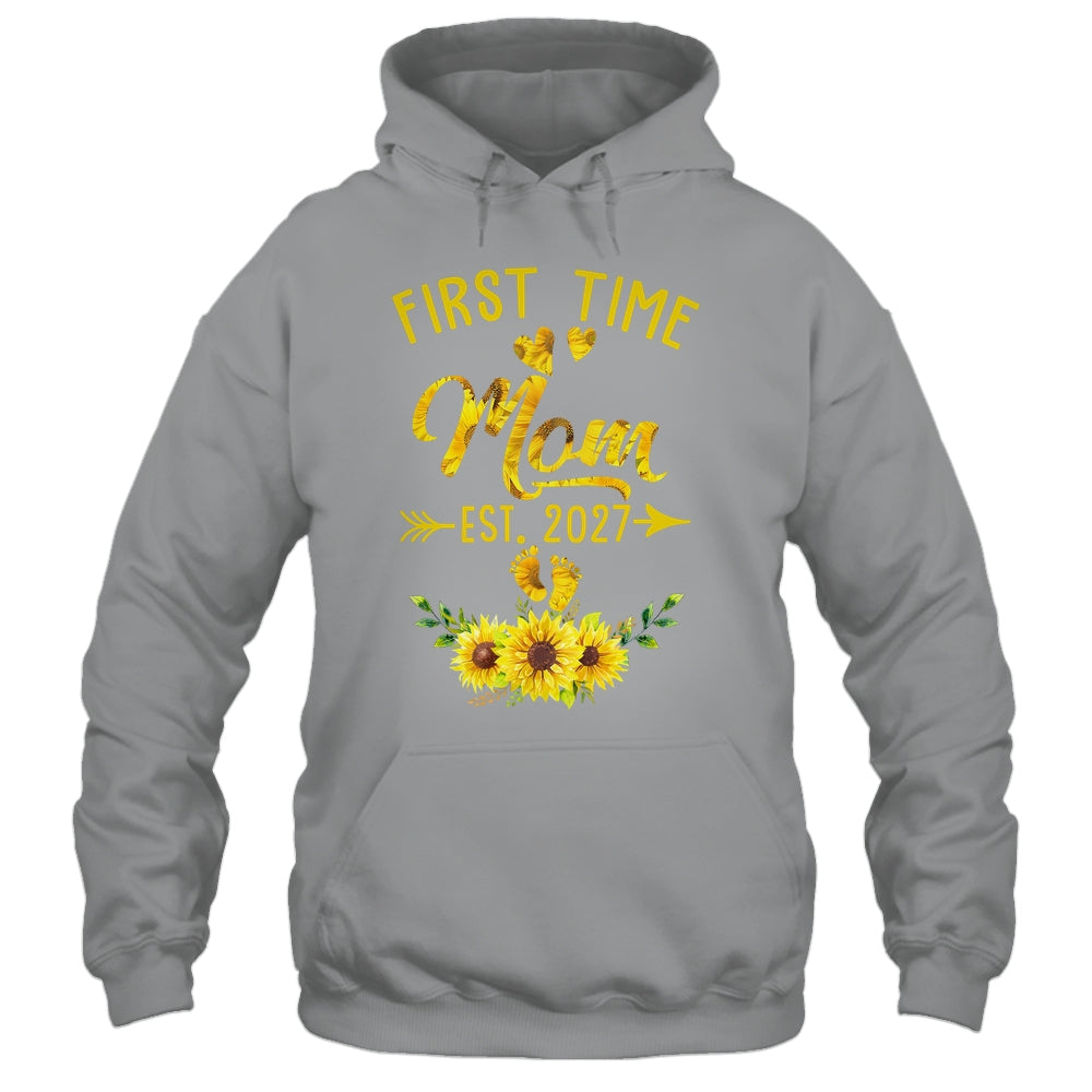 First Time Mom Est 2027 Sunflower Promoted To Mom Shirt & Tank Top | siriusteestore