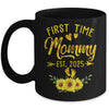 First Time Mommy Est 2025 Sunflower Promoted To Mommy Mug | siriusteestore