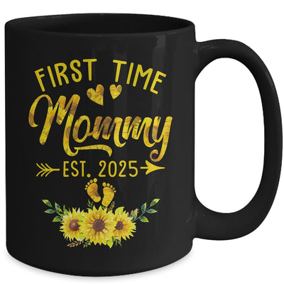 First Time Mommy Est 2025 Sunflower Promoted To Mommy Mug | siriusteestore