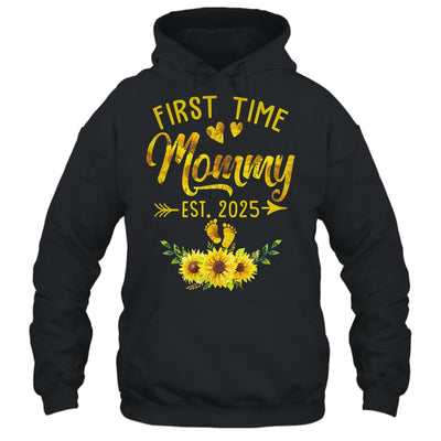 First Time Mommy Est 2025 Sunflower Promoted To Mommy Shirt & Tank Top | siriusteestore