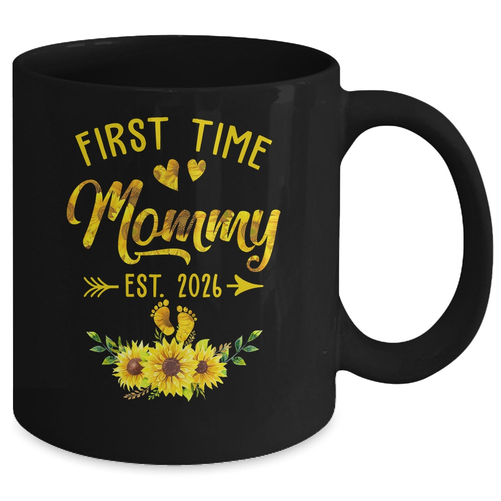 First Time Mommy Est 2026 Sunflower Promoted To Mommy Mug | siriusteestore