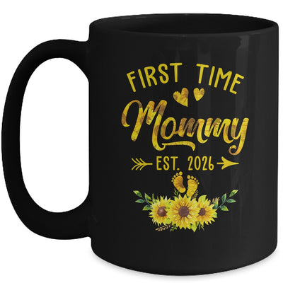 First Time Mommy Est 2026 Sunflower Promoted To Mommy Mug | siriusteestore