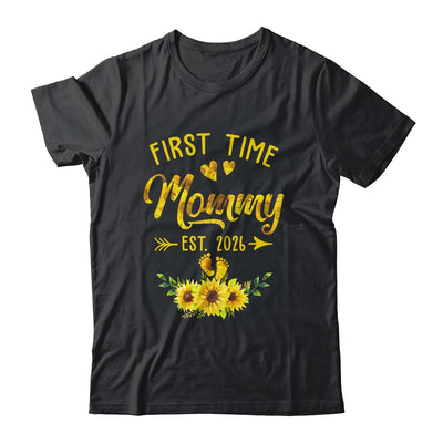 First Time Mommy Est 2026 Sunflower Promoted To Mommy Shirt & Tank Top | siriusteestore