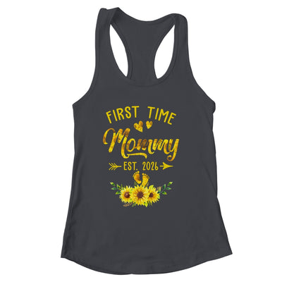 First Time Mommy Est 2026 Sunflower Promoted To Mommy Shirt & Tank Top | siriusteestore