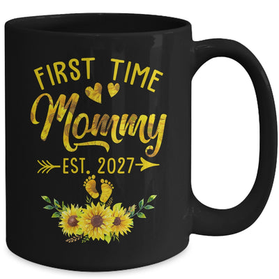 First Time Mommy Est 2027 Sunflower Promoted To Mommy Mug | siriusteestore