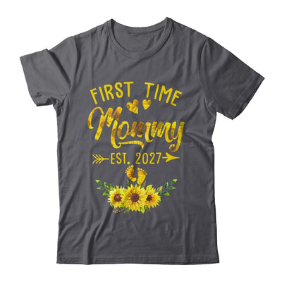 First Time Mommy Est 2027 Sunflower Promoted To Mommy Shirt & Tank Top | siriusteestore