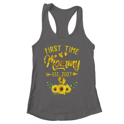 First Time Mommy Est 2027 Sunflower Promoted To Mommy Shirt & Tank Top | siriusteestore