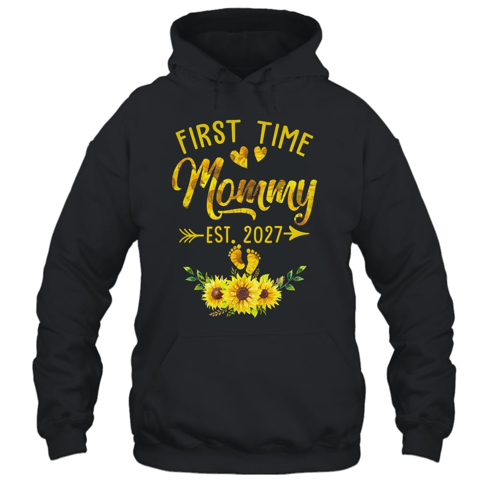 First Time Mommy Est 2027 Sunflower Promoted To Mommy Shirt & Tank Top | siriusteestore