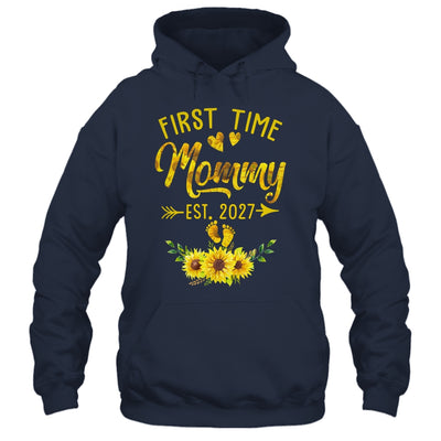 First Time Mommy Est 2027 Sunflower Promoted To Mommy Shirt & Tank Top | siriusteestore