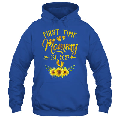 First Time Mommy Est 2027 Sunflower Promoted To Mommy Shirt & Tank Top | siriusteestore
