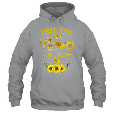 First Time Mommy Est 2027 Sunflower Promoted To Mommy Shirt & Tank Top | siriusteestore