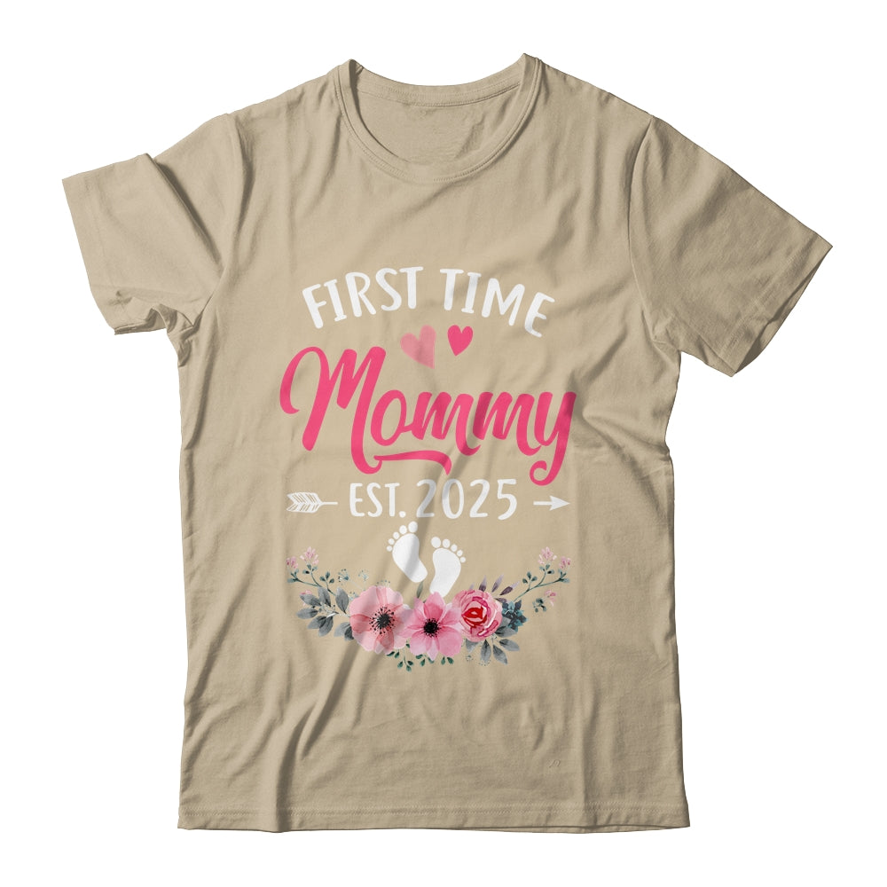 First Time Mommy Promoted To Mommy Est 2025 Mothers Day Shirt & Hoodie | siriusteestore