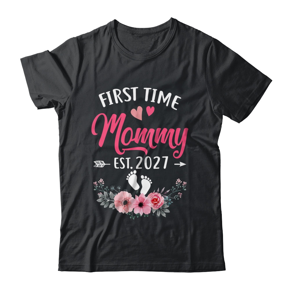 First Time Mommy Promoted To Mommy Est 2027 Mothers Day Shirt & Tank Top | siriusteestore