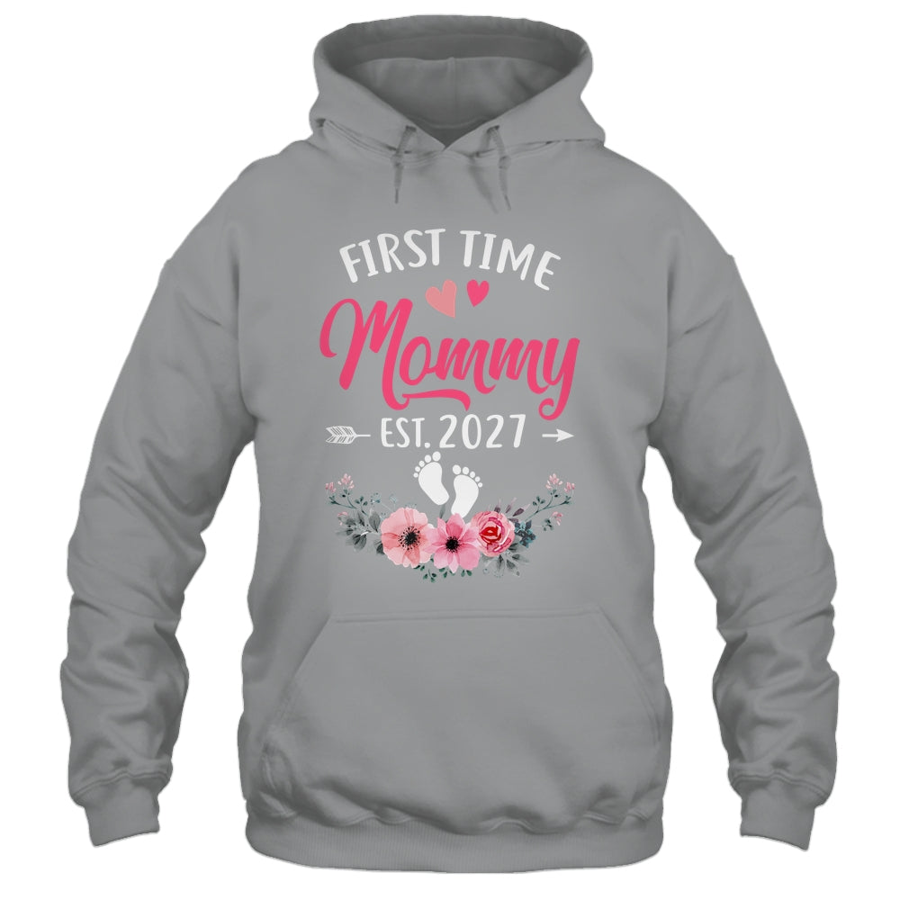 First Time Mommy Promoted To Mommy Est 2027 Mothers Day Shirt & Tank Top | siriusteestore