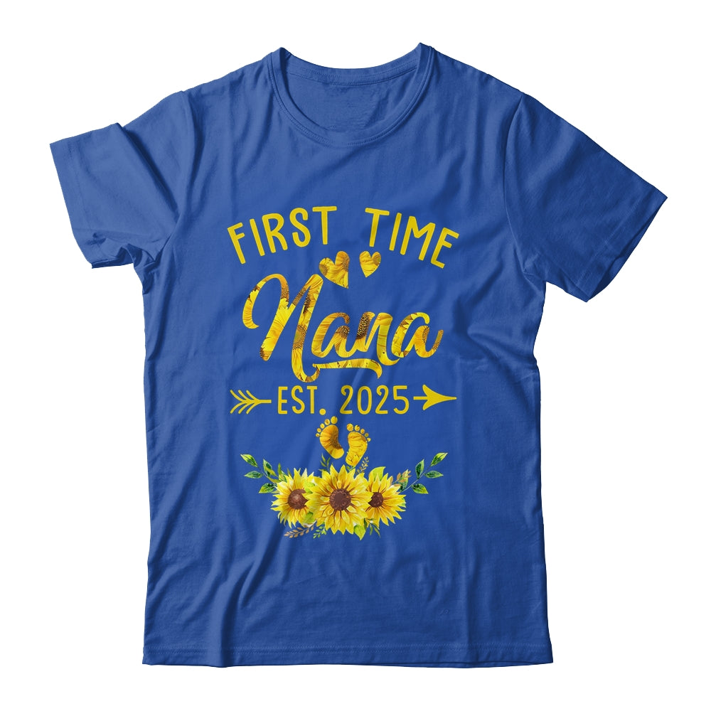 First Time Nana Est 2025 Sunflower Promoted To Nana Shirt & Tank Top | siriusteestore