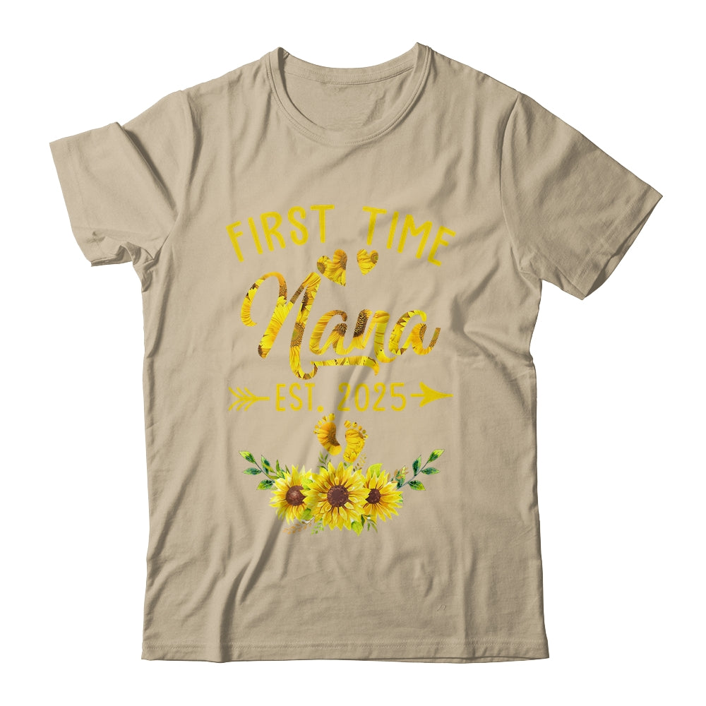 First Time Nana Est 2025 Sunflower Promoted To Nana Shirt & Tank Top | siriusteestore