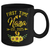 First Time Nana Est 2025 Sunflower Promoted To Nana Mug | siriusteestore