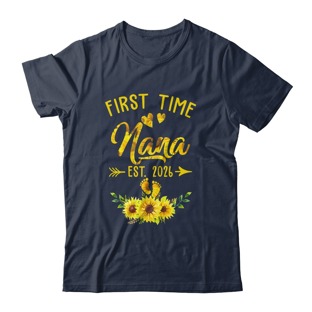 First Time Nana Est 2026 Sunflower Promoted To Nana Shirt & Tank Top | siriusteestore