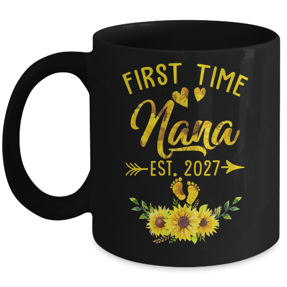First Time Nana Est 2027 Sunflower Promoted To Nana Mug | siriusteestore