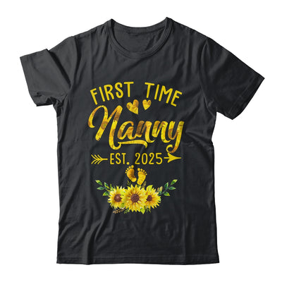 First Time Nanny Est 2025 Sunflower Promoted To Nanny Shirt & Tank Top | siriusteestore