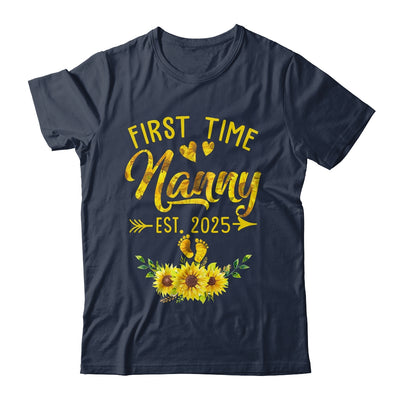 First Time Nanny Est 2025 Sunflower Promoted To Nanny Shirt & Tank Top | siriusteestore