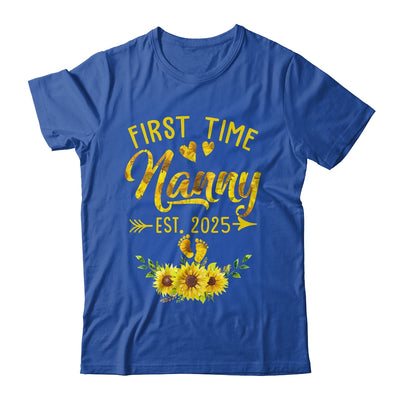 First Time Nanny Est 2025 Sunflower Promoted To Nanny Shirt & Tank Top | siriusteestore