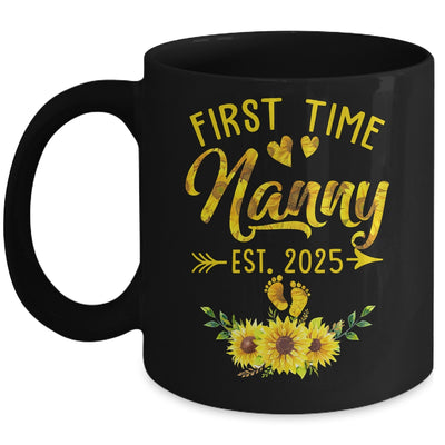 First Time Nanny Est 2025 Sunflower Promoted To Nanny Mug | siriusteestore