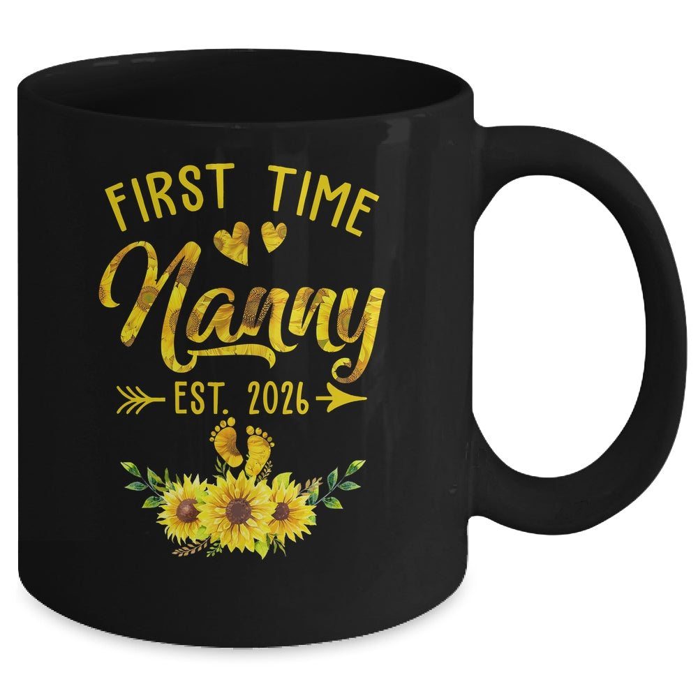 First Time Nanny Est 2026 Sunflower Promoted To Nanny Mug | siriusteestore
