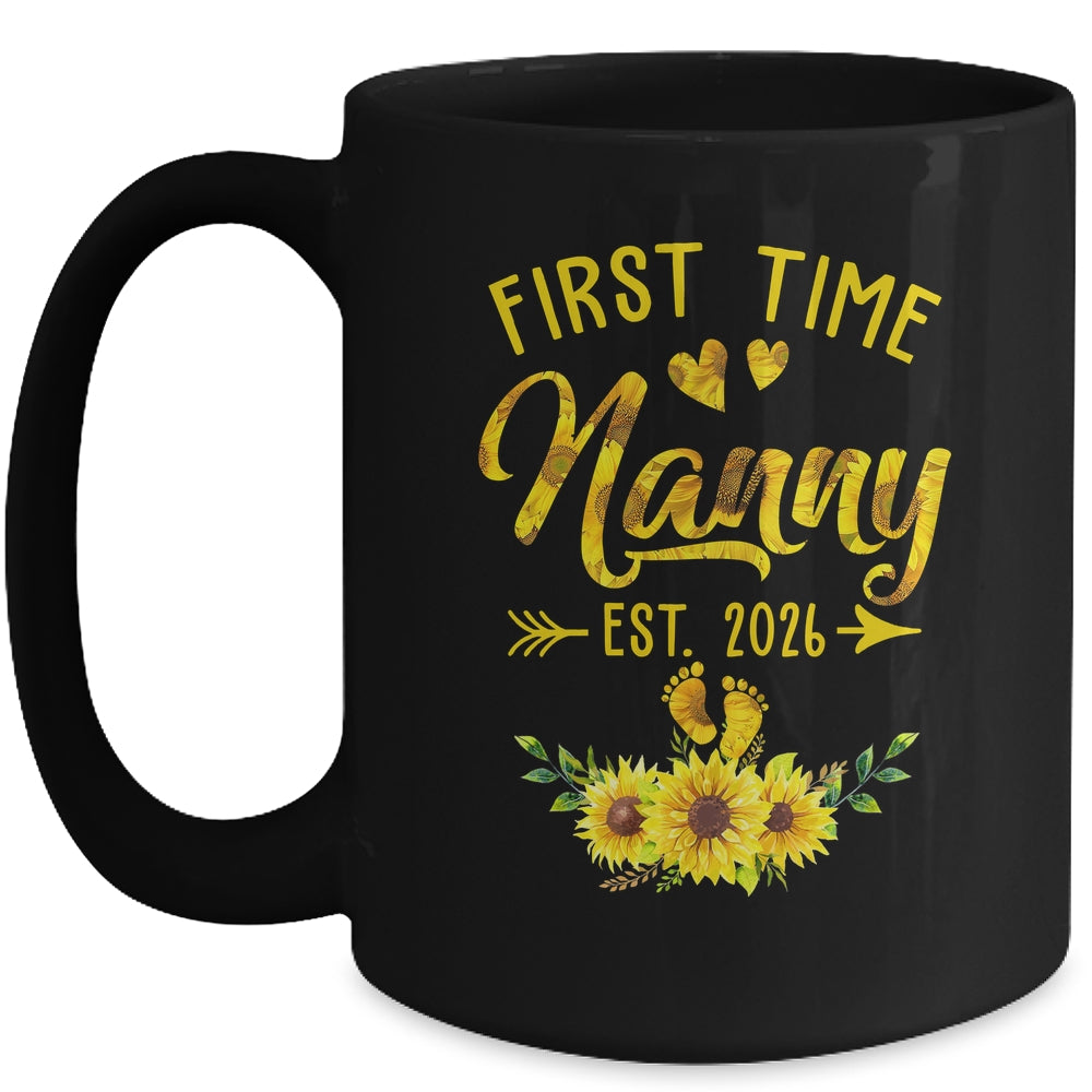 First Time Nanny Est 2026 Sunflower Promoted To Nanny Mug | siriusteestore