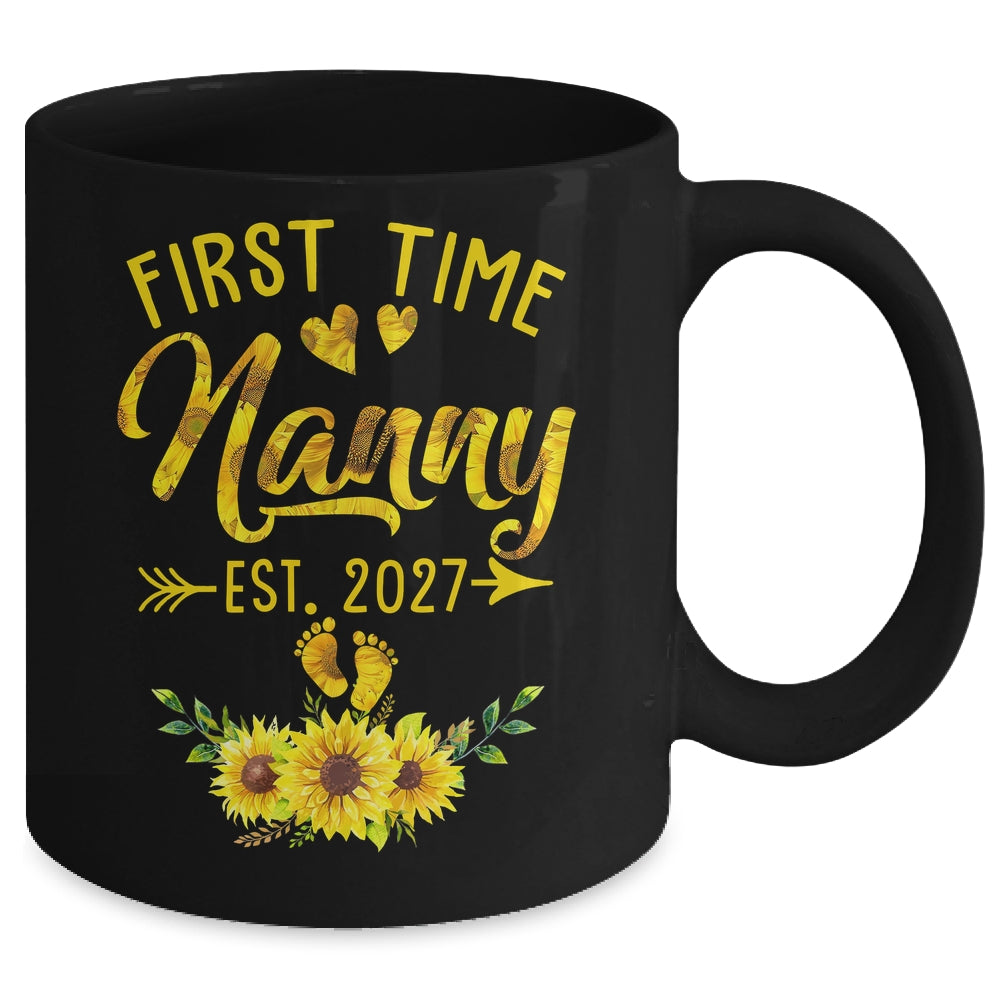 First Time Nanny Est 2027 Sunflower Promoted To Nanny Mug | siriusteestore