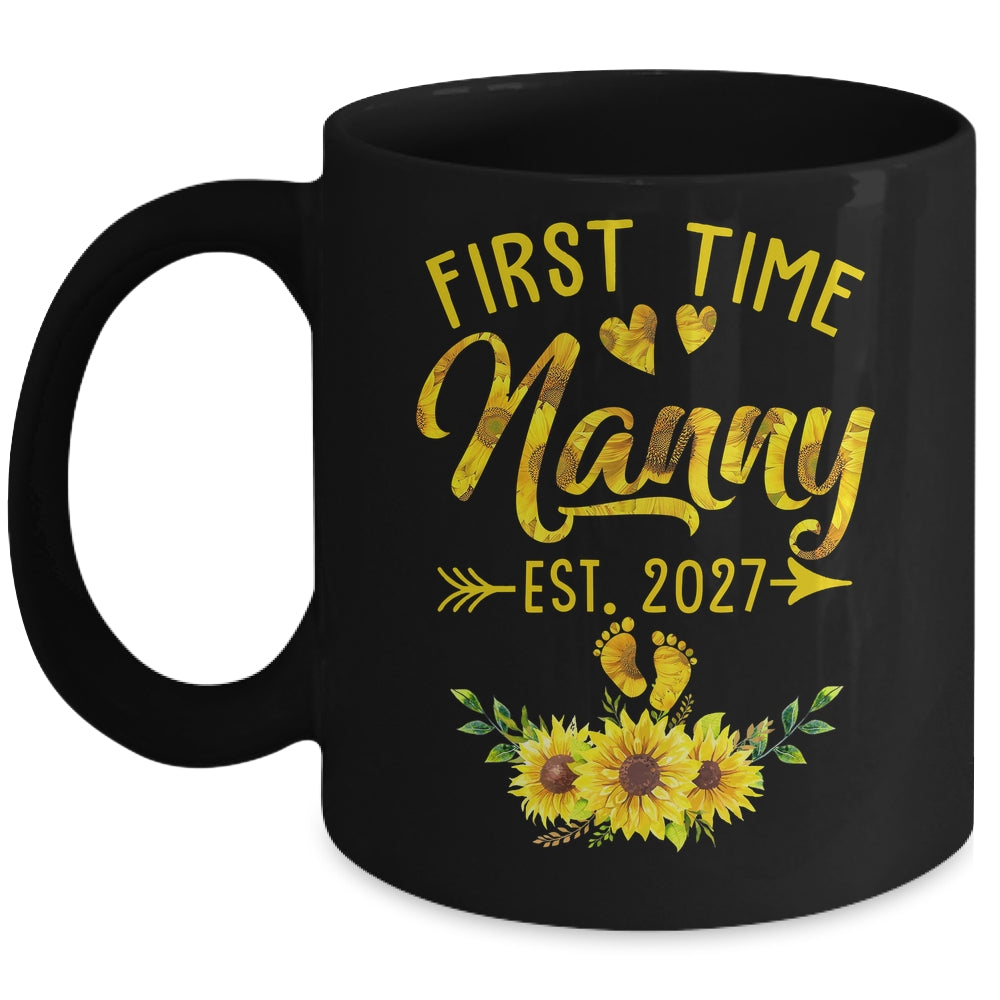 First Time Nanny Est 2027 Sunflower Promoted To Nanny Mug | siriusteestore