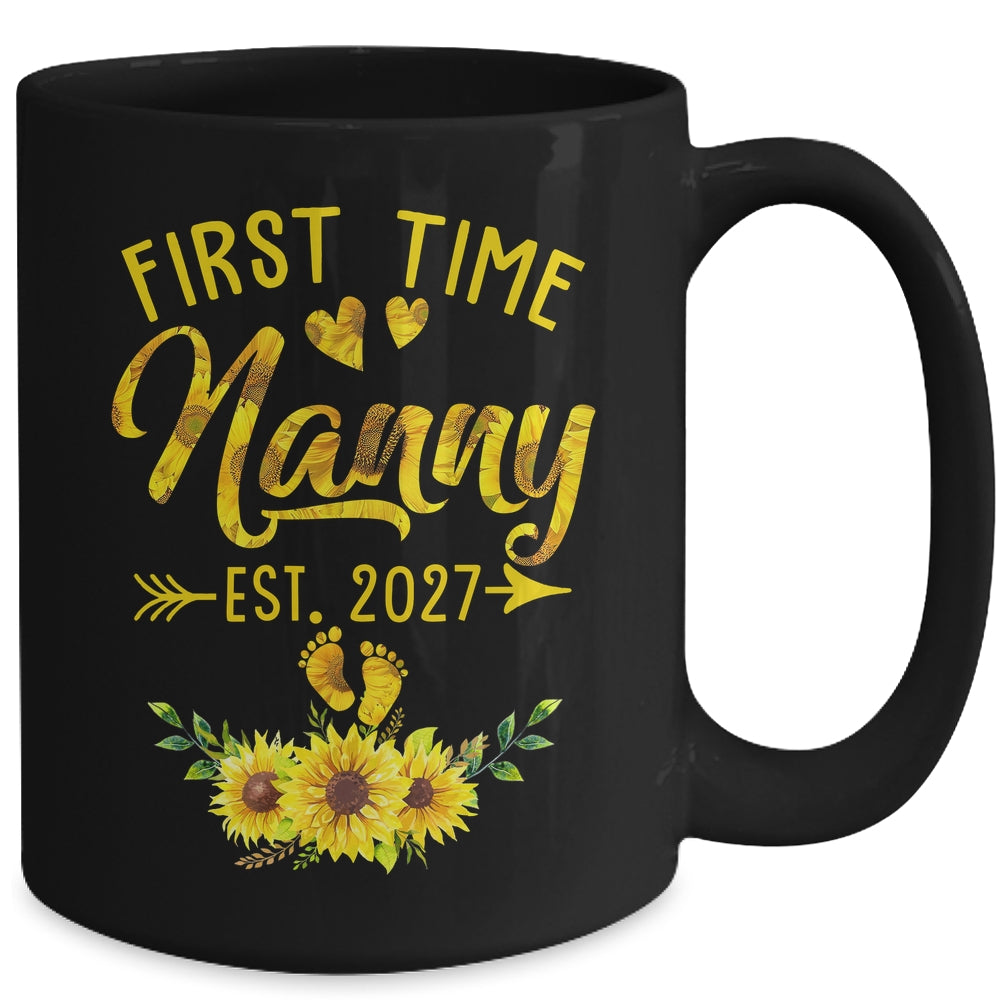 First Time Nanny Est 2027 Sunflower Promoted To Nanny Mug | siriusteestore