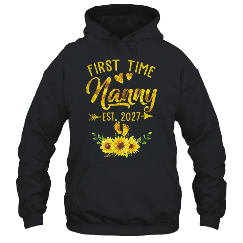 First Time Nanny Est 2027 Sunflower Promoted To Nanny Shirt & Tank Top | siriusteestore