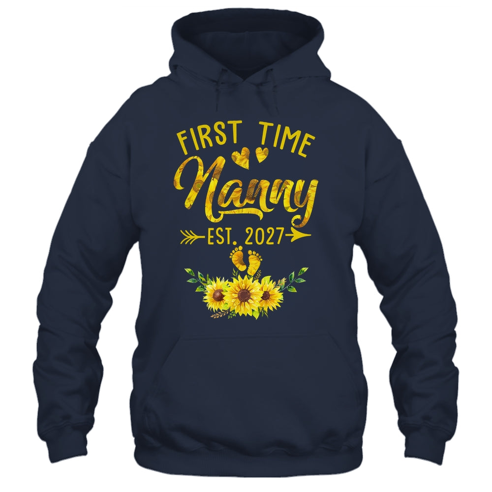 First Time Nanny Est 2027 Sunflower Promoted To Nanny Shirt & Tank Top | siriusteestore