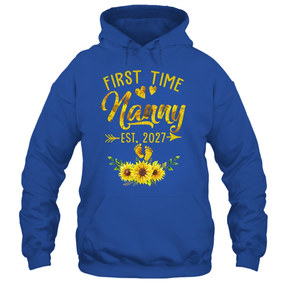 First Time Nanny Est 2027 Sunflower Promoted To Nanny Shirt & Tank Top | siriusteestore