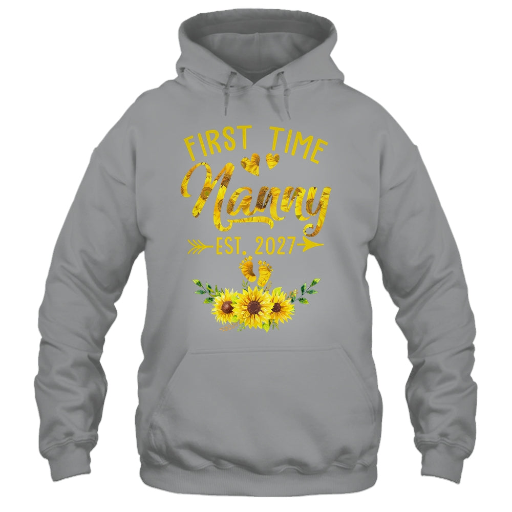 First Time Nanny Est 2027 Sunflower Promoted To Nanny Shirt & Tank Top | siriusteestore